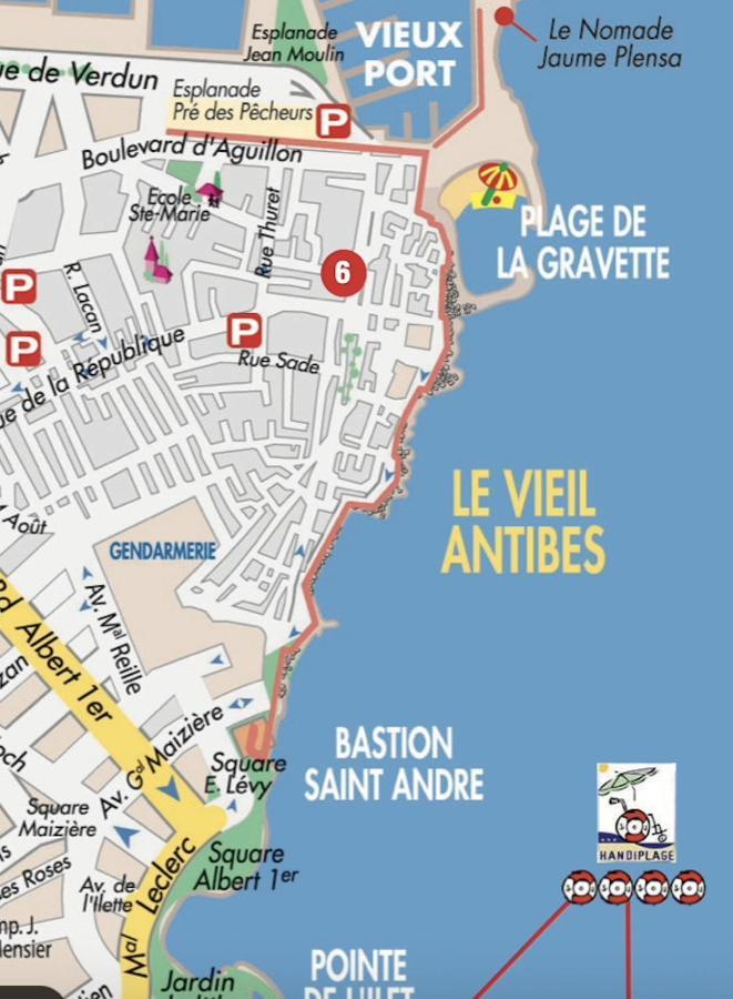 Vue Mer Et Remparts. Entre Vieille Ville Et Plages Антиб Екстериор снимка